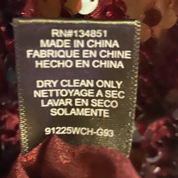 Wayf burgundy sequined the Savannah blouson evening Dress ladies xs extra small - Picture 3 of 12